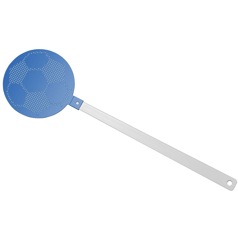 Fliegenklatsche "Fußball" - weiß, blau