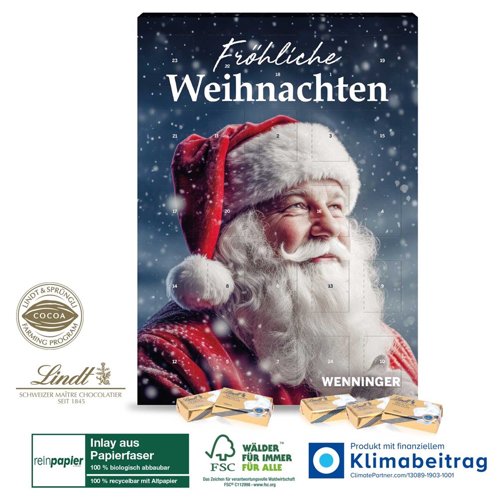 Wand-Adventskalender Lindt "Select Edition" - Inlay aus Papier