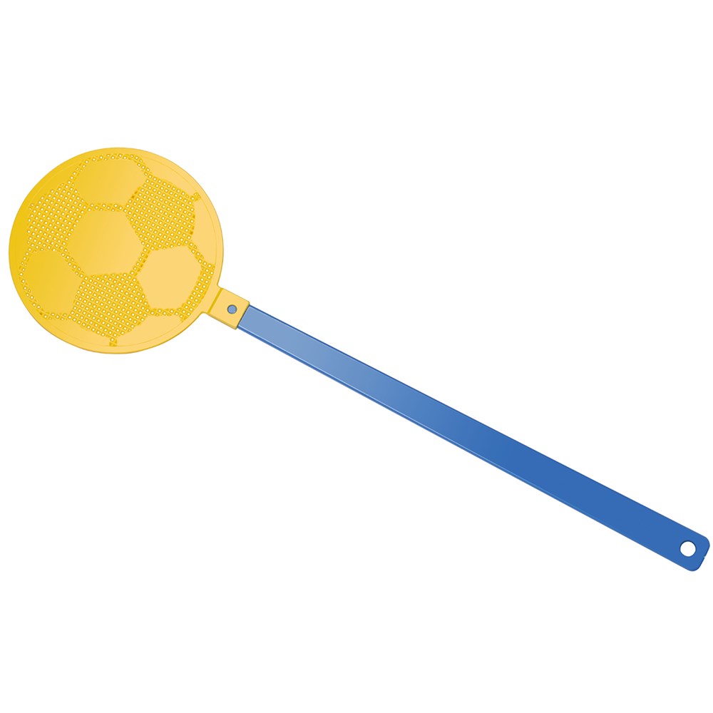 Fliegenklatsche "Fußball" - blau, gelb
