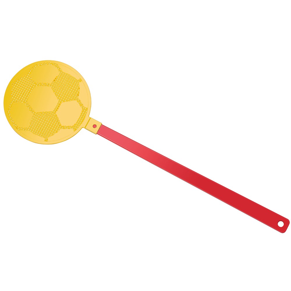 Fliegenklatsche "Fußball" - rot, gelb