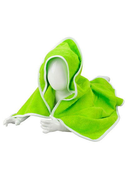 ARTG - Babiezz® Hooded Towel - Lime Green, White, Lime Green