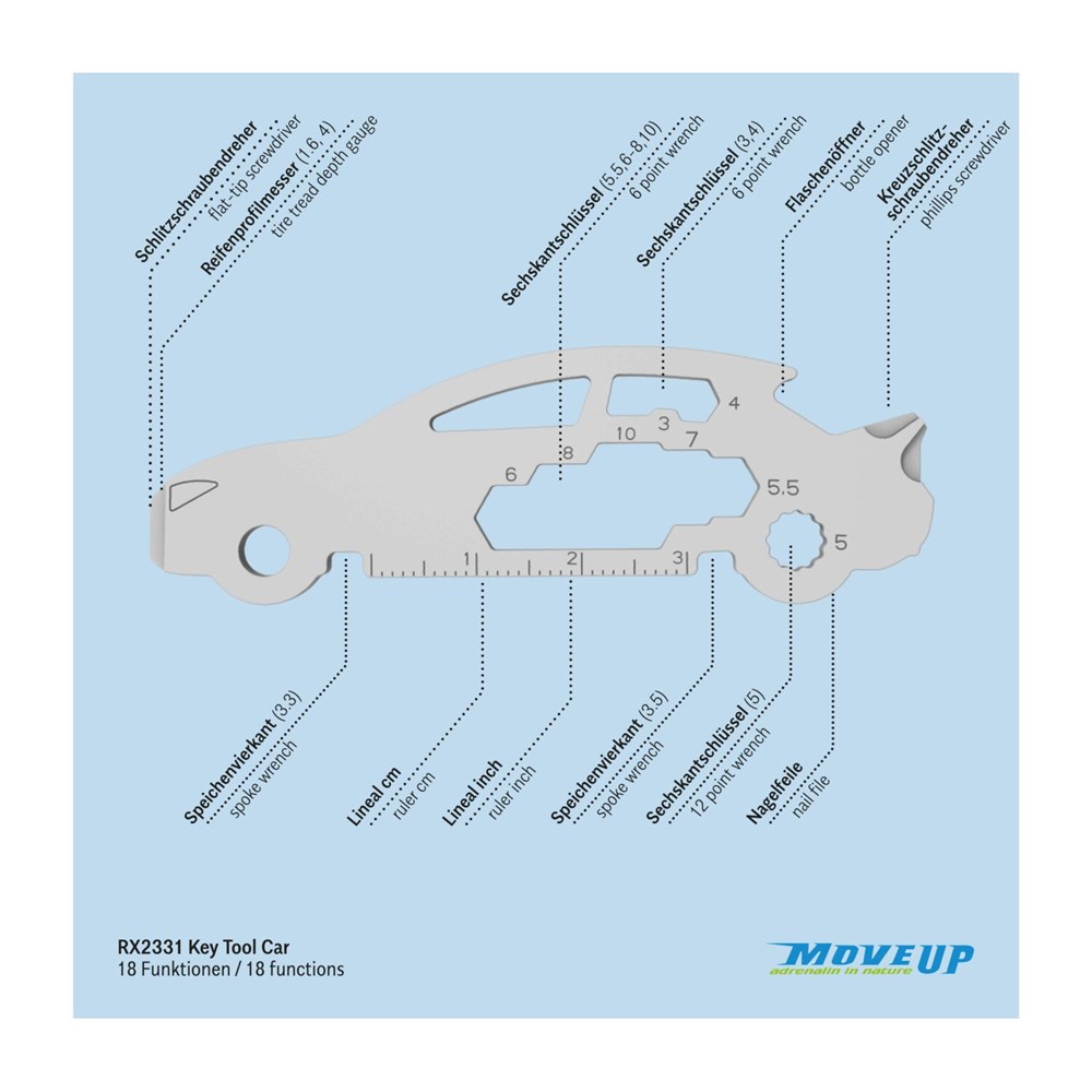 Geschenkartikel: ROMINOX® Key Tool Car/Auto (18 Funktionen) im Motiv-Mäppchen Osterhase Geschenkartikel: ROMINOX® Key Tool Car/Auto (18 Funktionen) im Motiv-Mäppchen Osterhase