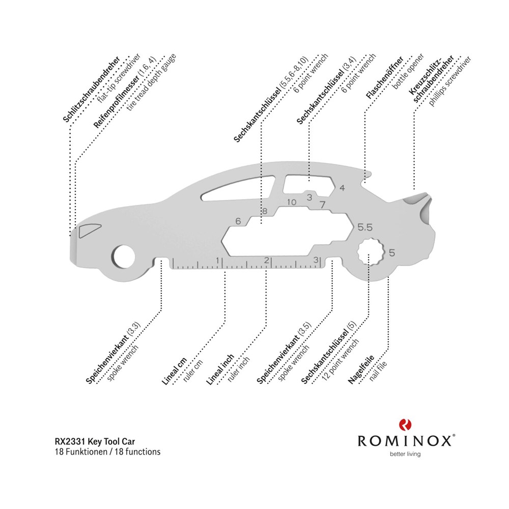 Geschenkartikel: ROMINOX® Key Tool Car/Auto (18 Funktionen) im Motiv-Mäppchen Osterhase Geschenkartikel: ROMINOX® Key Tool Car/Auto (18 Funktionen) im Motiv-Mäppchen Osterhase