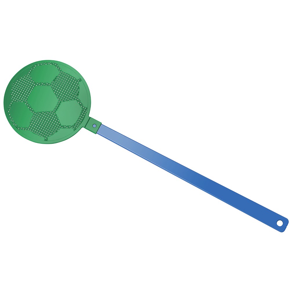 Fliegenklatsche "Fußball" - blau, grün
