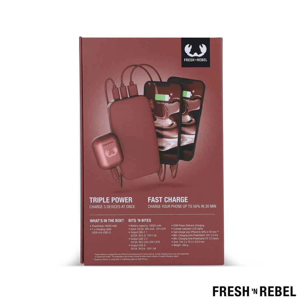 2PB18100 | Fresh 'n Rebel Powerbank 18000mAh USB-C Fast Charging 20W