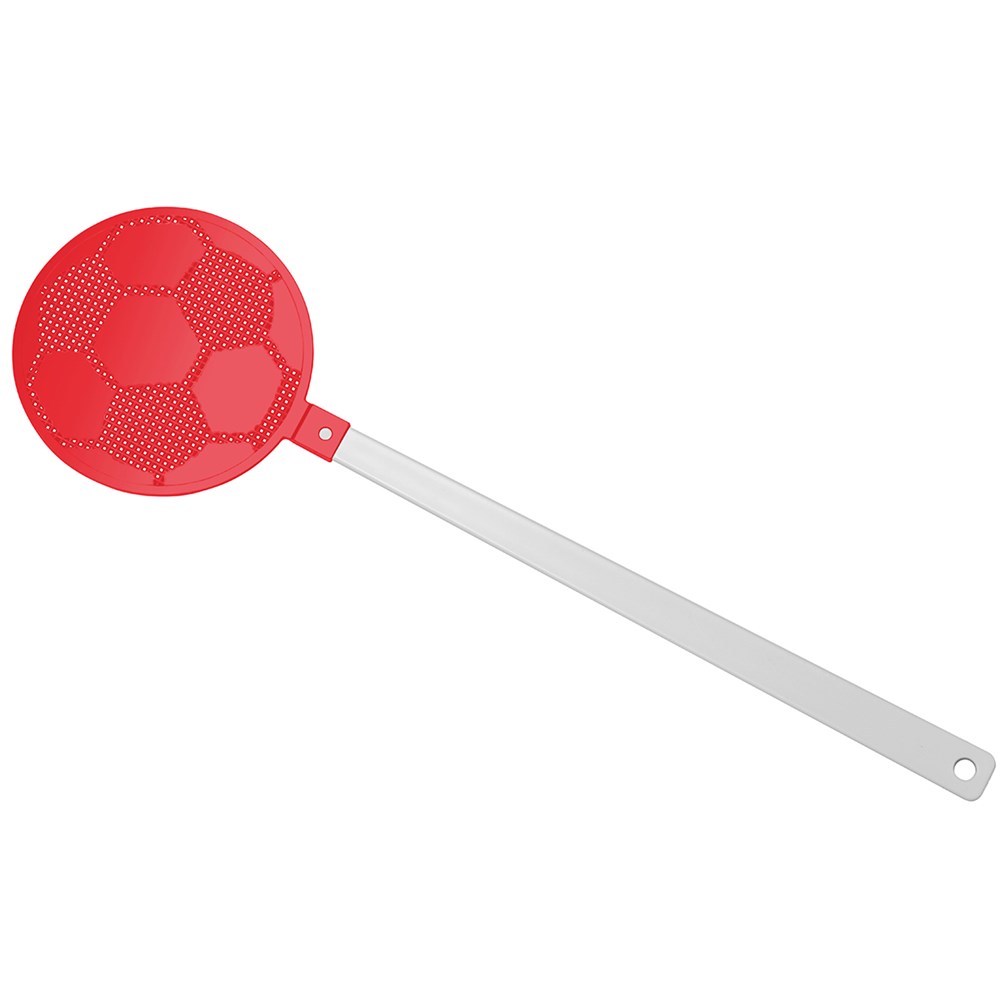 Fliegenklatsche "Fußball" - weiß, rot