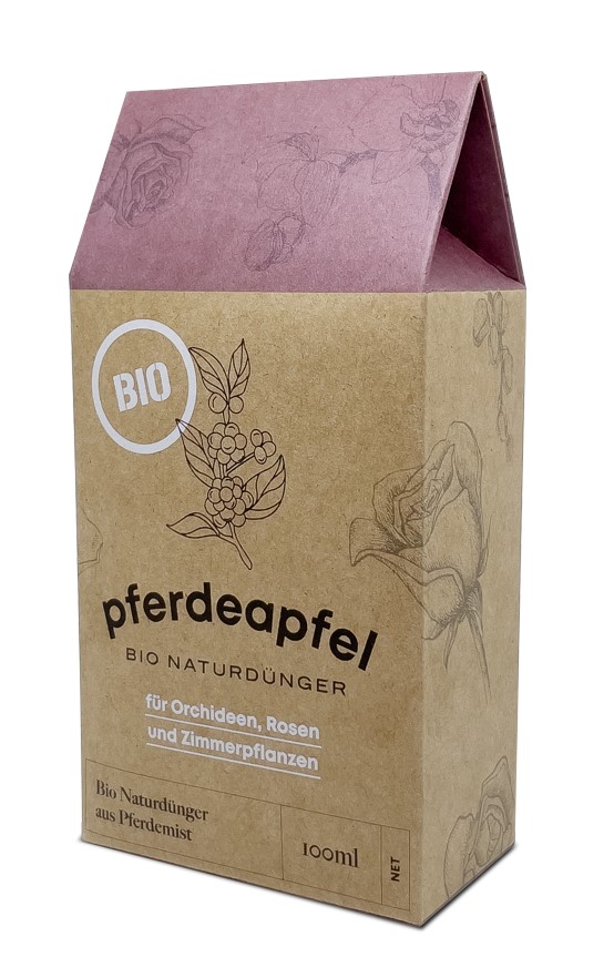 Pferdeapfel - Beutelschachtel mit 4-C Sticker