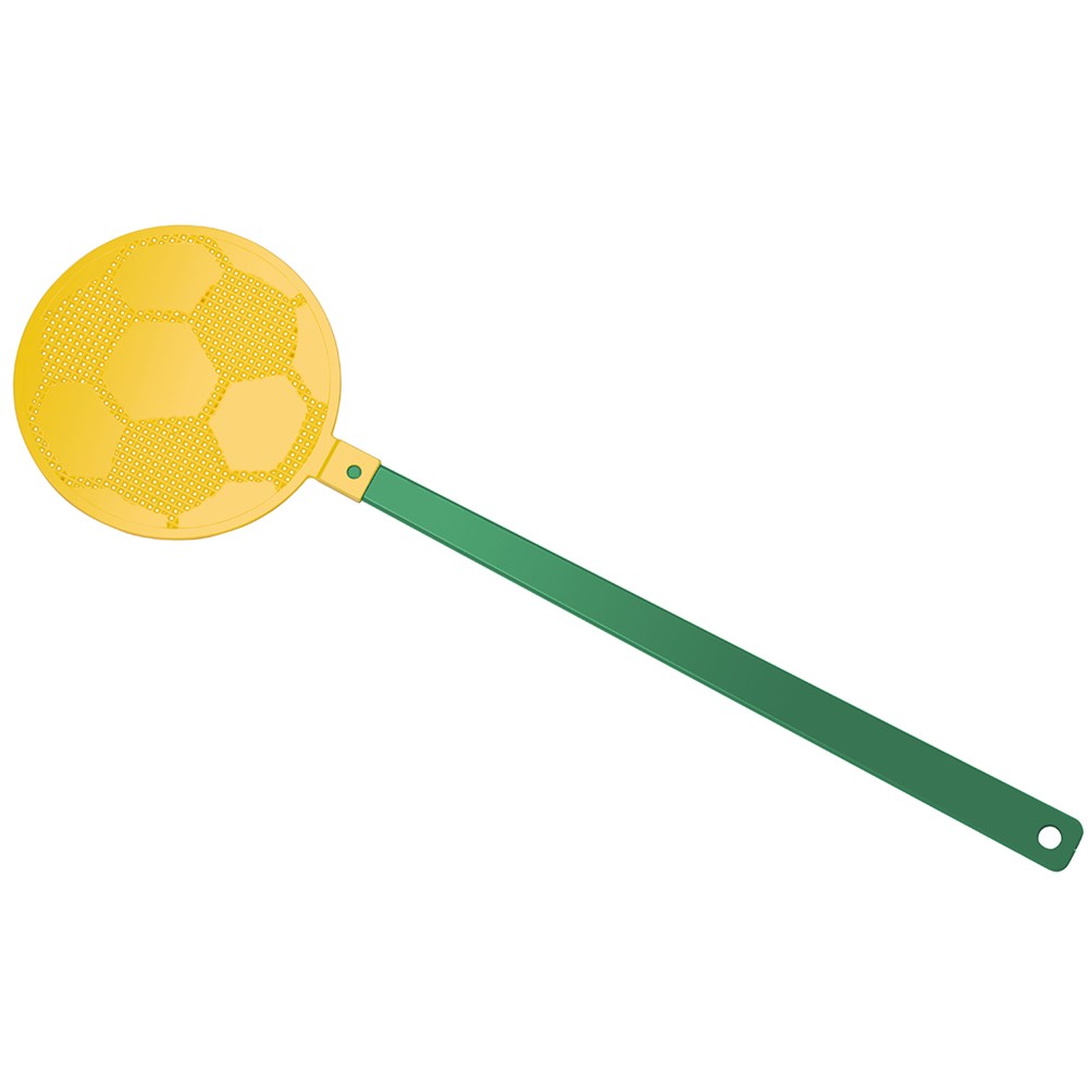 Fliegenklatsche "Fußball" - grün, gelb