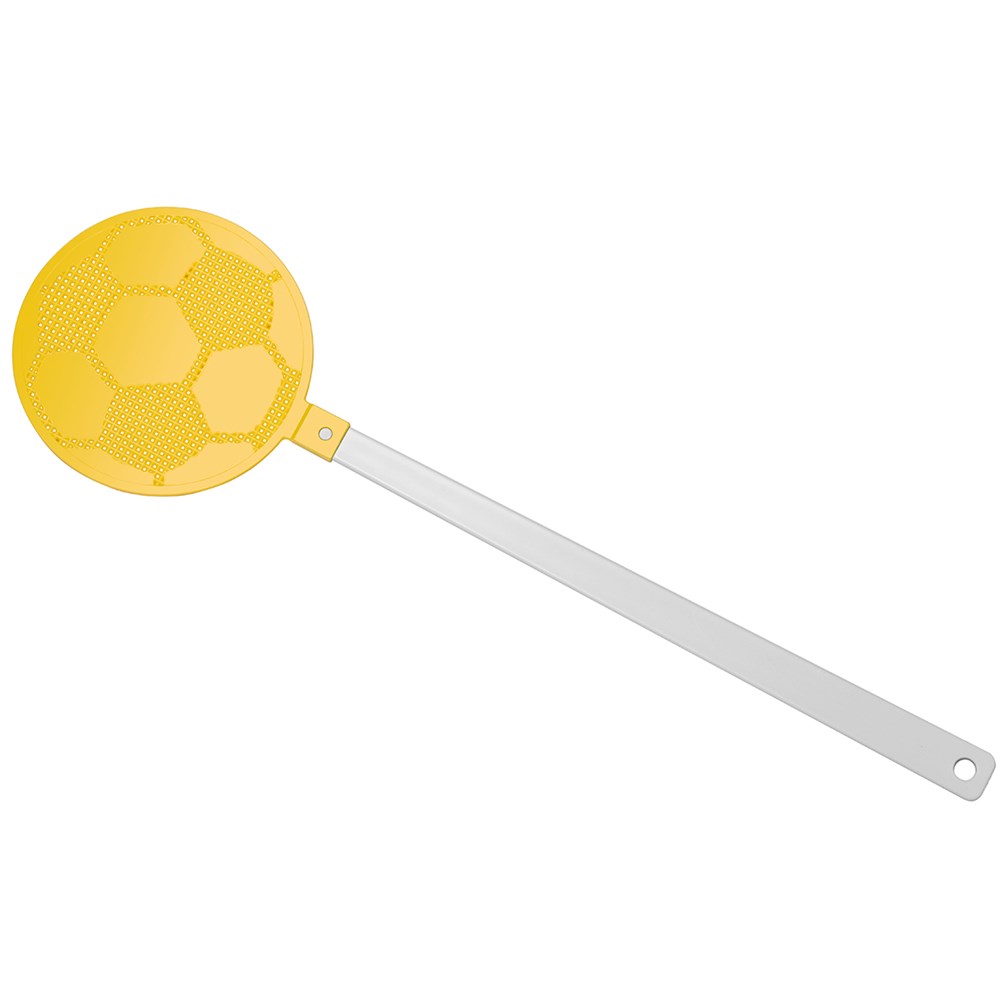 Fliegenklatsche "Fußball" - weiß, gelb