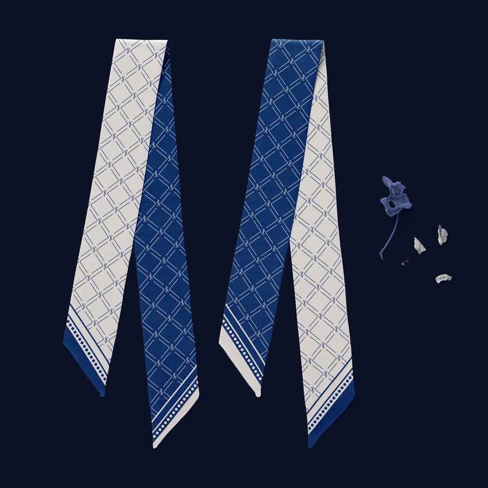 Twillie Schals aus 100% Twill Seide, bedruckt im Siebdruckverfahren