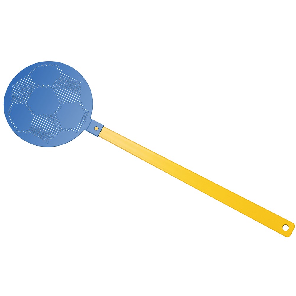 Fliegenklatsche "Fußball" - gelb, blau