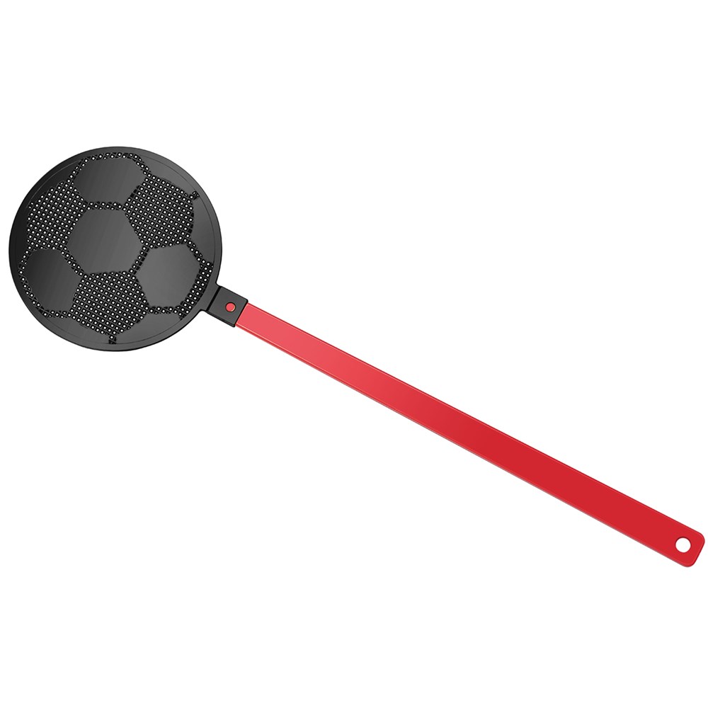 Fliegenklatsche "Fußball" - rot, schwarz