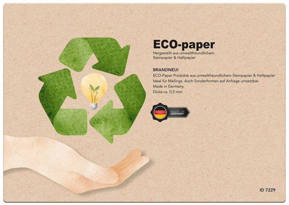 ECO-paper, A3  420 x 297 mm, ca. 0,5 mm dick