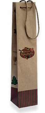 Luxus-Papiertasche  10x10x38 cm - Natürlich Weiß Kraft
