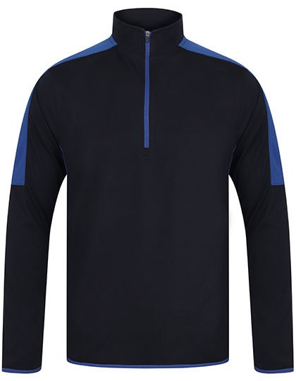 Finden+Hales - Adults 1/4 Zip Midlayer With Contrast Panelling