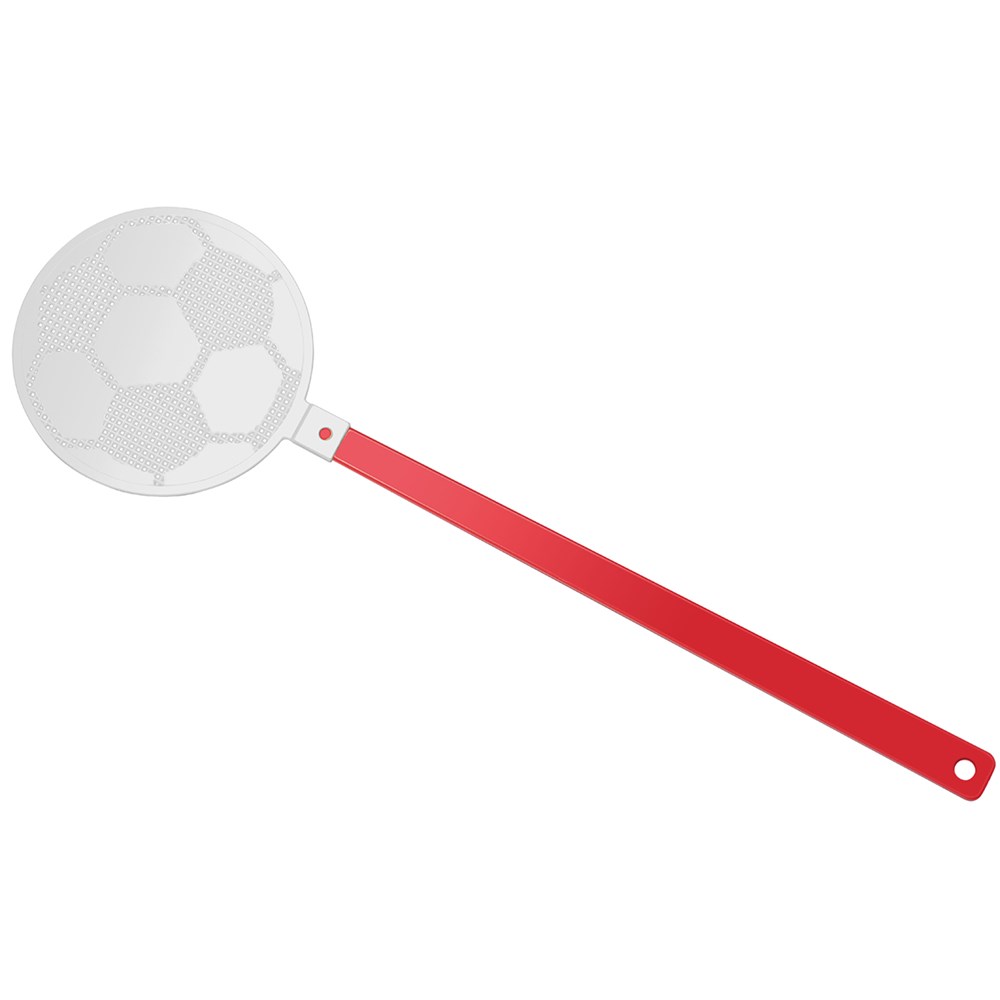 Fliegenklatsche "Fußball" - rot, weiß
