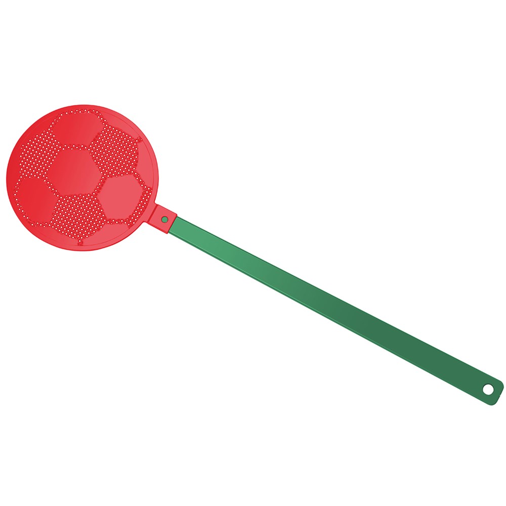 Fliegenklatsche "Fußball" - grün, rot