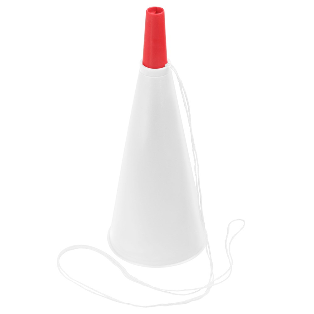 Fan-Horn - weiß, rot