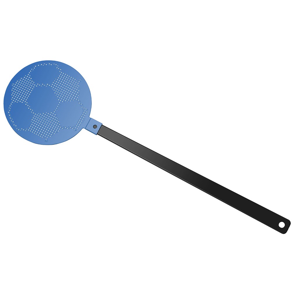 Fliegenklatsche "Fußball" - schwarz, blau