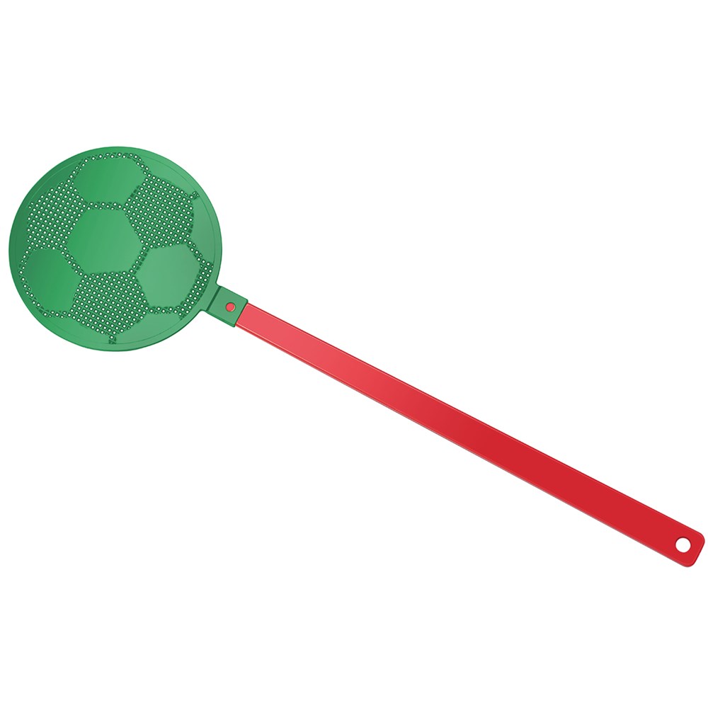 Fliegenklatsche "Fußball" - rot, grün