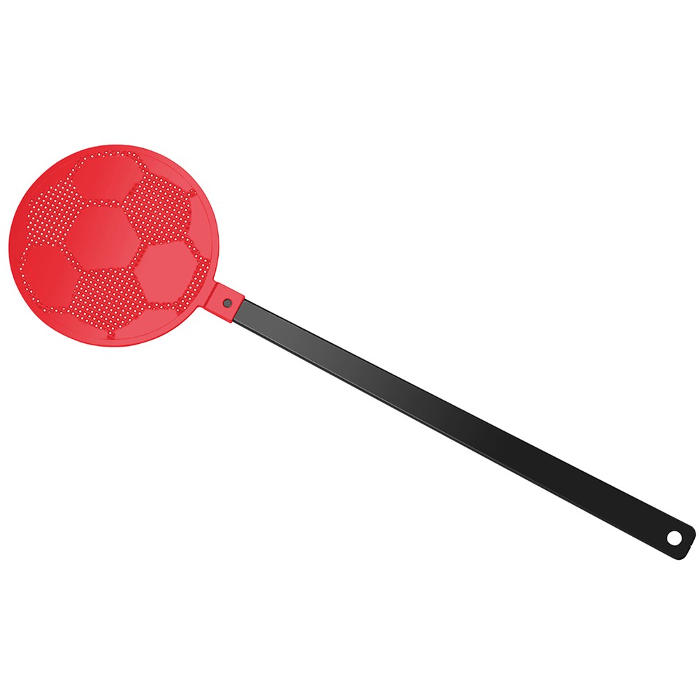 Fliegenklatsche "Fußball" - schwarz, rot