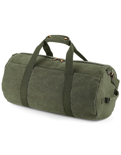 BagBase - Vintage Canvas Barrel Bag