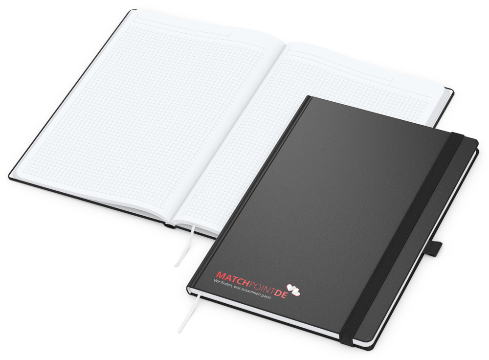 Notizbuch Vision-Book EXPRESS, A4, White, Winkelkaro, schwarz