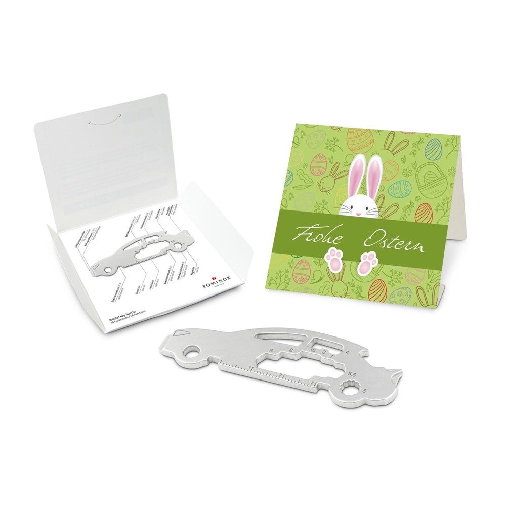 Geschenkartikel: ROMINOX® Key Tool Car/Auto (18 Funktionen) im Motiv-Mäppchen Osterhase Geschenkartikel: ROMINOX® Key Tool Car/Auto (18 Funktionen) im Motiv-Mäppchen Osterhase